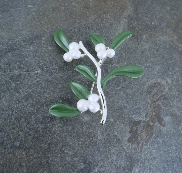 Mistletoe Christmas Brooch