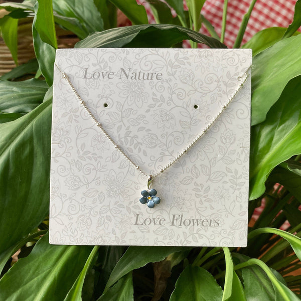 Forget-Me-Not Pendant Necklace