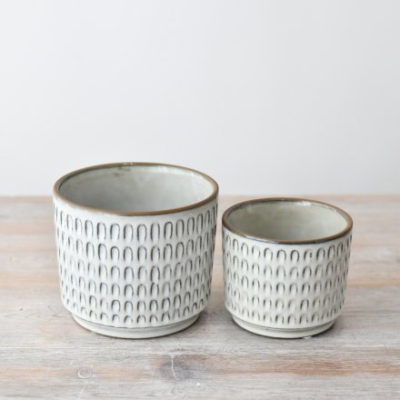 Pale Grey Plant Pot Small