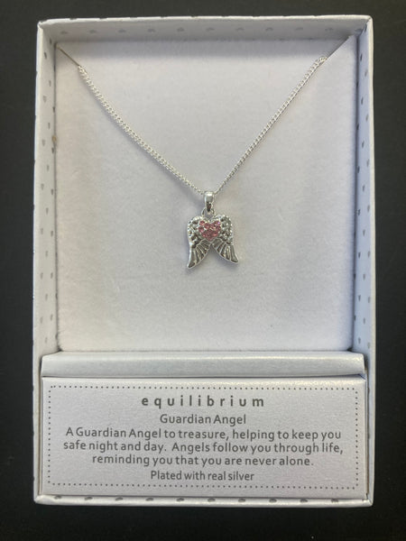 Angel Wings Heart Necklace