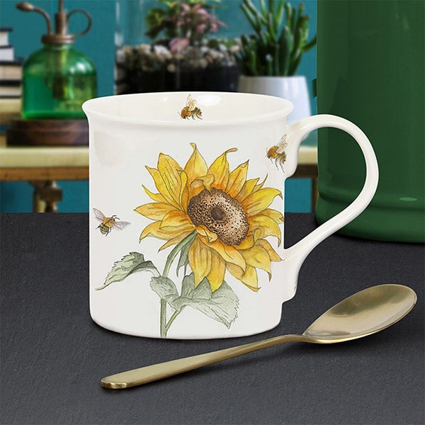 Bee-tanical Sunflower Mug