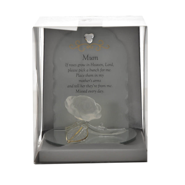 Thoughts of You Rose Plaque - Mum
