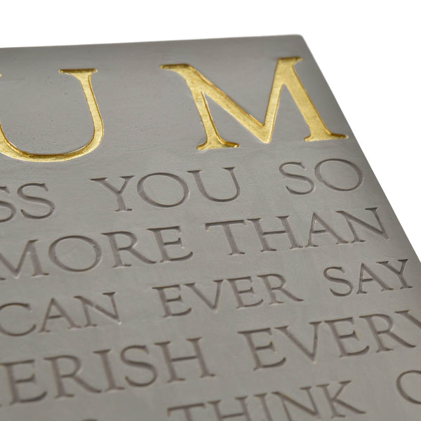 Thoughts of You Memorial Square Plaque - Mum
