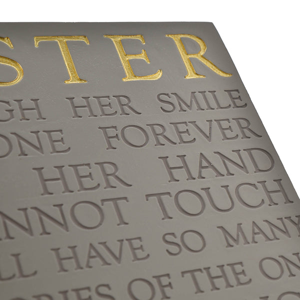Thoughts of You Memorial Square Plaque - Sister
