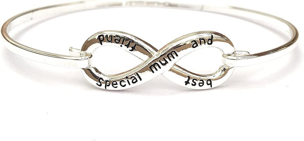 Equilibrium Silver Plated Infinity Bangle Mum