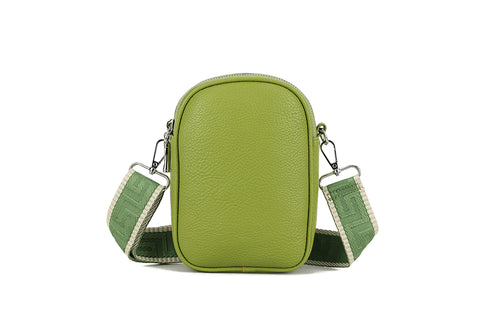 Small Crossbody Phone Bag in Lime Green