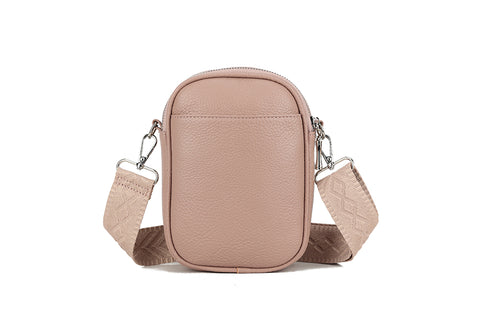 Small Crossbody Phone Bag in Pale Pink