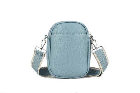 Small Crossbody Phone Bag in Pale Blue