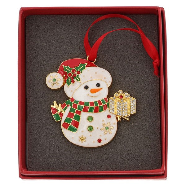 Christmas Treasures Hanging Snowman