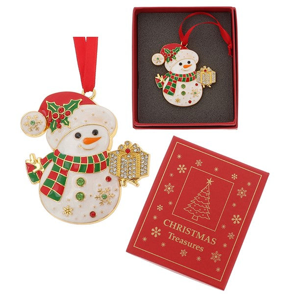 Christmas Treasures Hanging Snowman