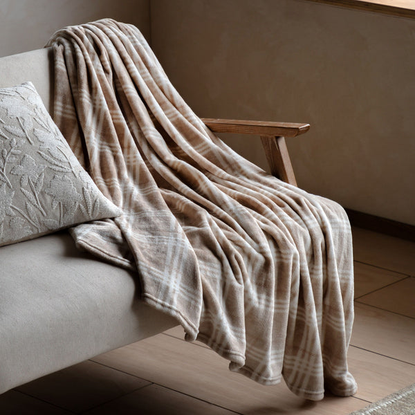 Kilburn & Scott Checkmate Throw in Almond