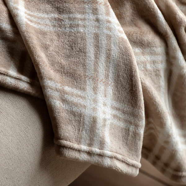 Kilburn & Scott Checkmate Throw in Almond