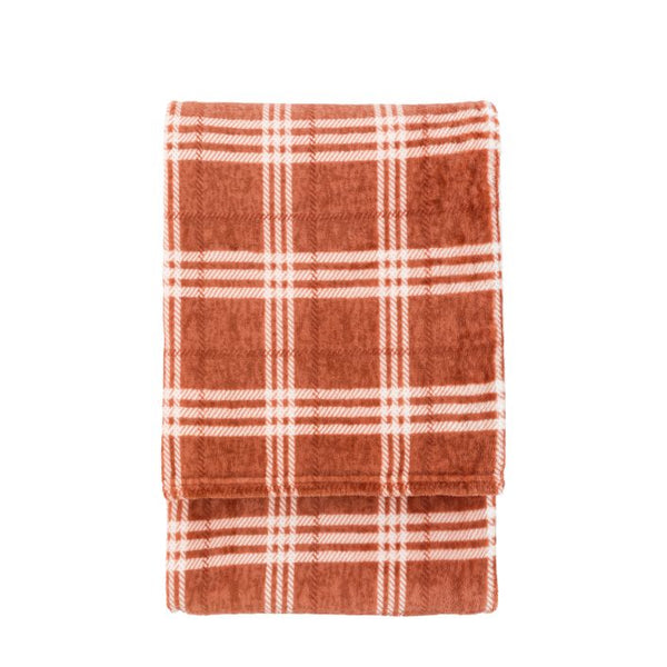 Kilburn & Scott Checkmate Throw in Nutmeg