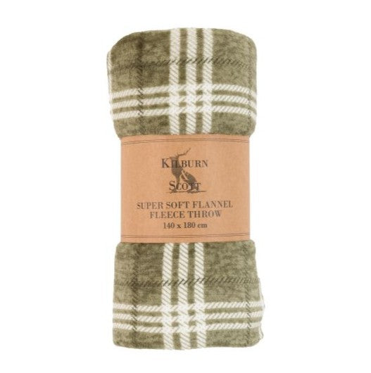 Kilburn & Scott Checkmate Throw in Olive