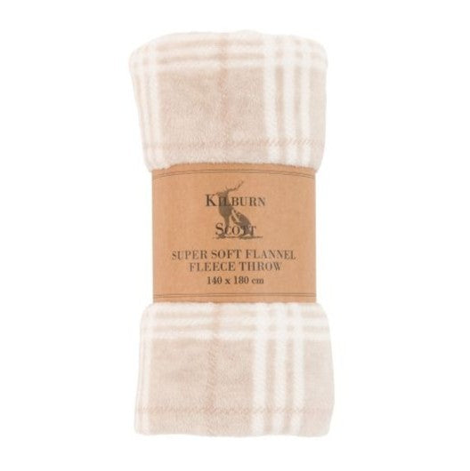 Kilburn & Scott Checkmate Throw in Almond