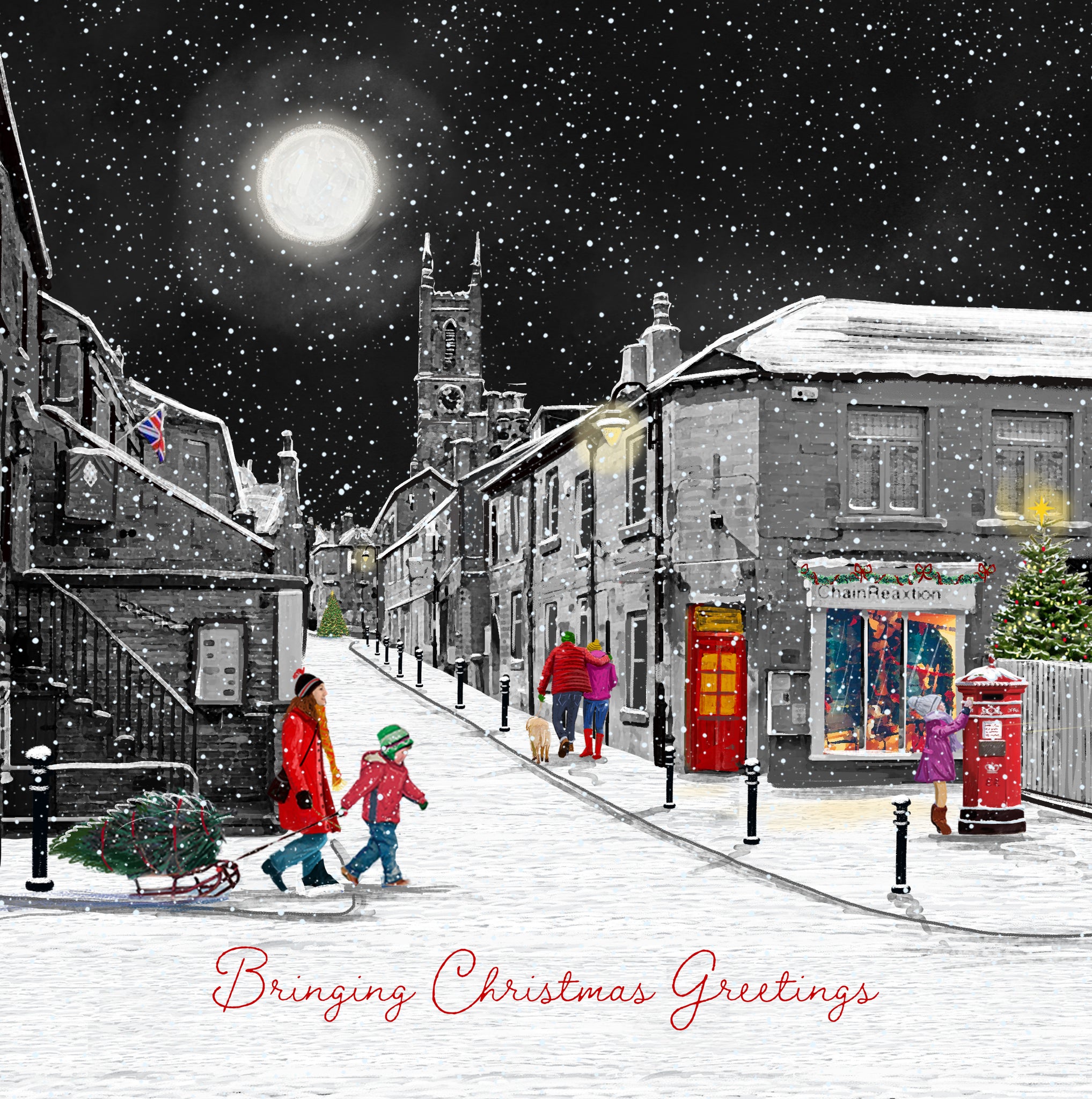 Honley Village Christmas Scene