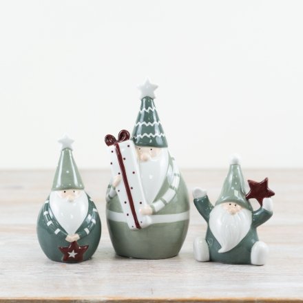 Ceramic Santa with Star