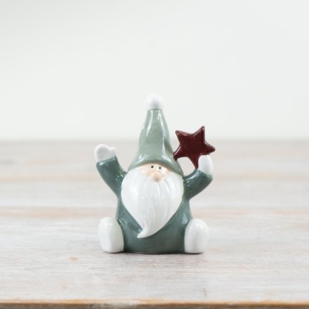 Ceramic Santa with Star