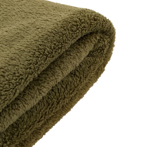 Kilburn & Scott Teddy Fleece Throw - Olive
