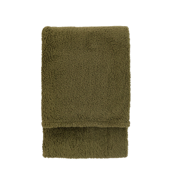 Kilburn & Scott Teddy Fleece Throw - Olive