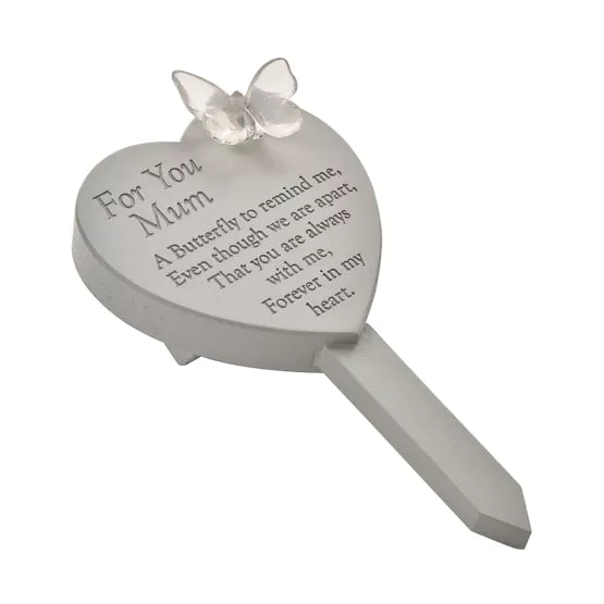 Memorial Solar Light Up Heart Plaque - Mum