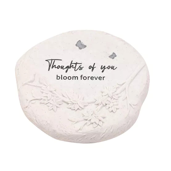 Thoughts of You Graveside Round Stone - Bloom Forever