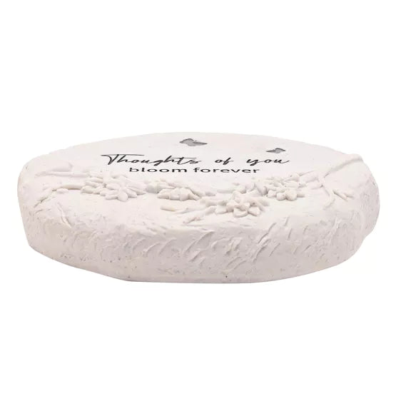 Thoughts of You Graveside Round Stone - Bloom Forever
