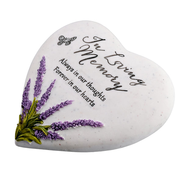 Thoughts Of You Heart Stone / Lavender - Loving Memory