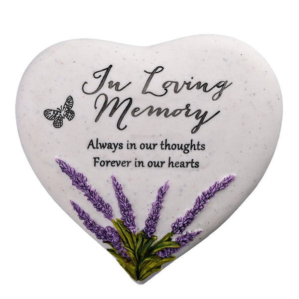 Thoughts Of You Heart Stone / Lavender - Loving Memory