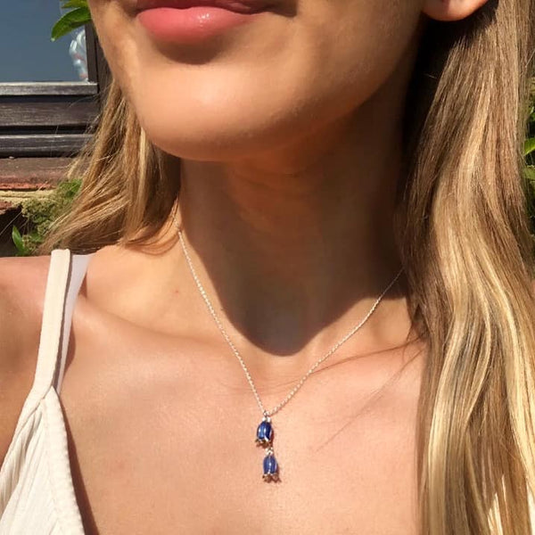 Bluebell Flower Pendant Necklace