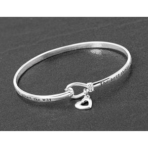 Equilibrium Meaningful Words Silver Plated Bangle Memory