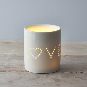 Dotted Love Candle Pot