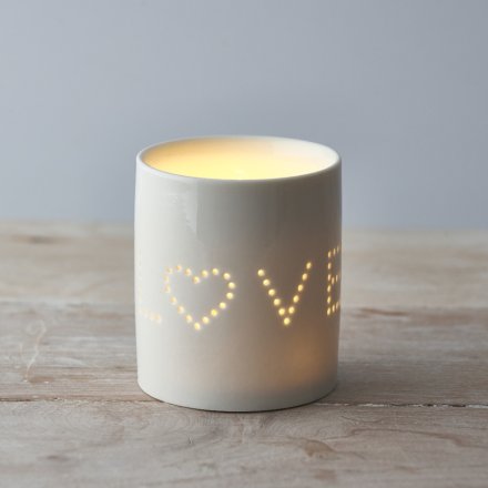 Dotted Heart Candle Pot, 8cm