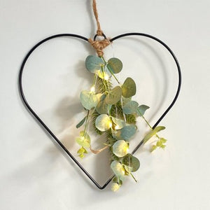 Wire Heart LED with Eucalyptus