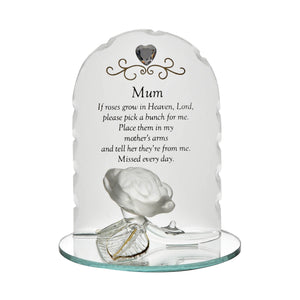 Thoughts of You Rose Plaque - Mum