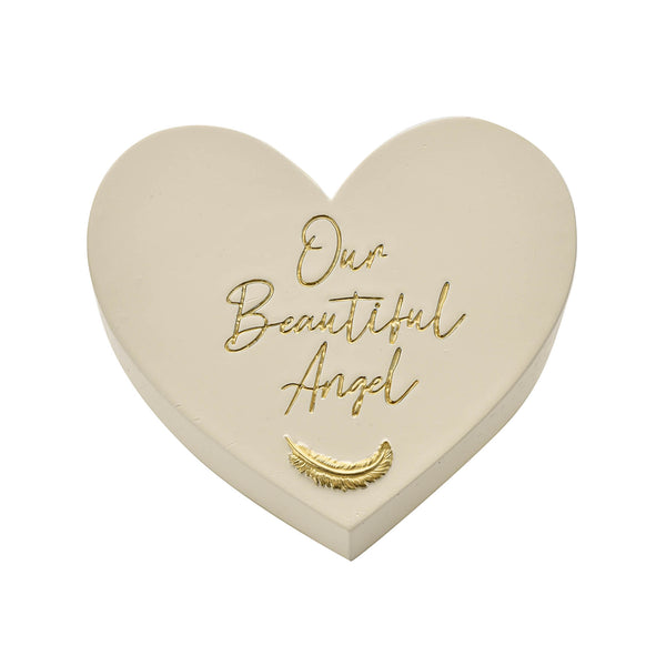 Thoughts of You Memorial Graveside Heart Plaque - Our Angel
