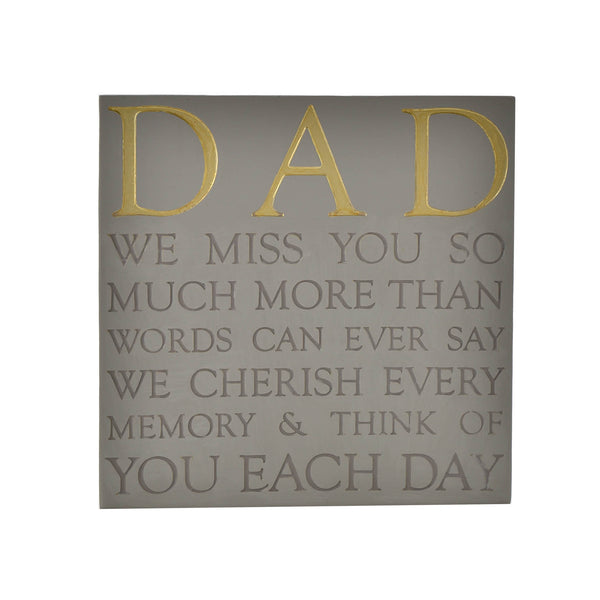 Thoughts of You Memorial Square Plaque - Dad