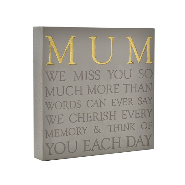 Thoughts of You Memorial Square Plaque - Mum