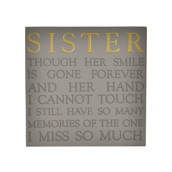 Thoughts of You Memorial Square Plaque - Sister