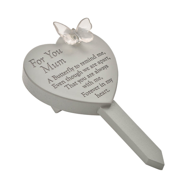 Thoughts of You Memorial Solar Light Up Heart Plaque - Mum