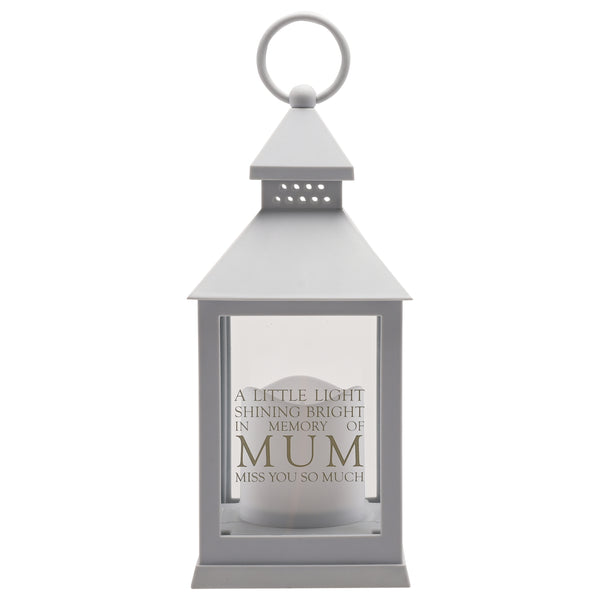 Thoughts of You Graveside Lantern Grey Mum